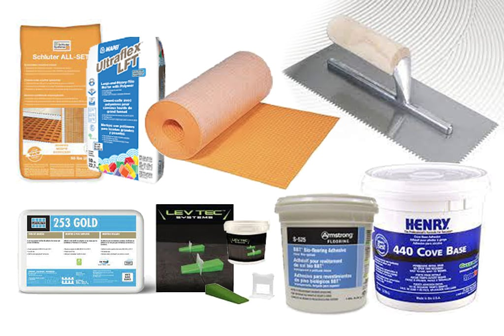 Installation Materials flooring category - view products and installation options