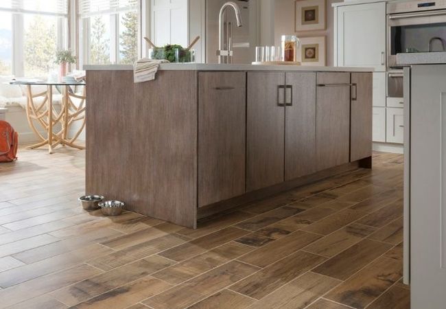 Kitchen Wood Look Tile Flooring