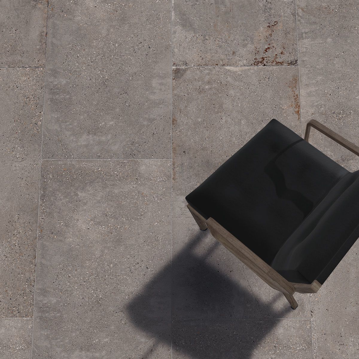 1867 Floors Stone Cement Anthracite Polished Porcelain 24" x 24", 1867 Floors