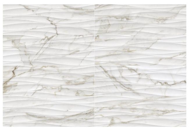 Anatolia Tile Raffino Calacatta Dolce Wall Porcelain 12 X 36 Curva Rectified Matte