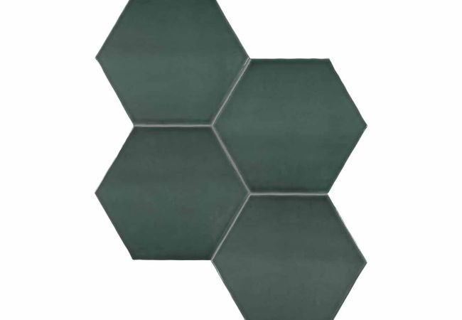 Anatolia Tile Teramoda Emerald Porcelain 6 In Hexagon Pressed Glossy