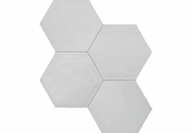 Anatolia Tile Teramoda Silver Porcelain 6 In Hexagon Pressed Glossy