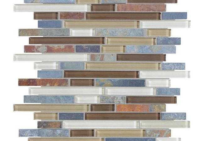 Anatolia Tile Amber Tea Linear Blend Mosaic
