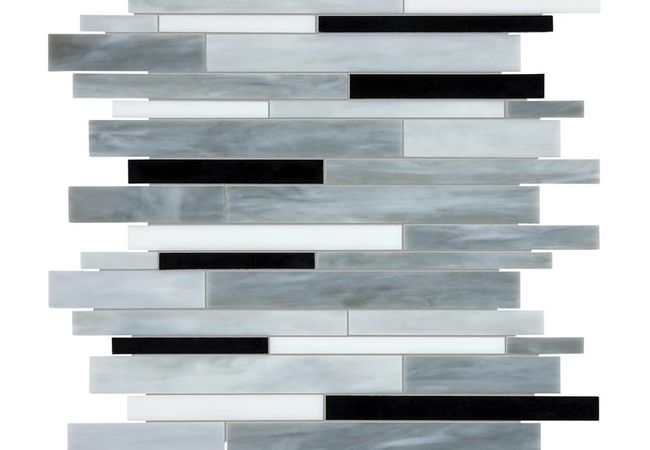 Anatolia Tile Baroque Arabescato Random Strip Mosaic