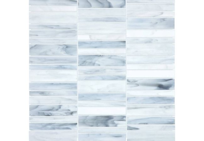 Anatolia Tile Baroque Carrara Random Stacked Mosaic