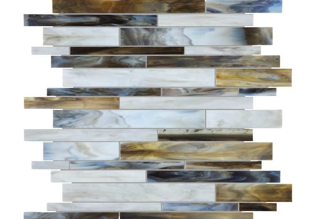 Anatolia Tile Baroque Corallo Random Strip Mosaic