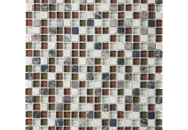 Anatolia Tile Cabernet Glass Stone 5/8 X 5/8 Mosaic