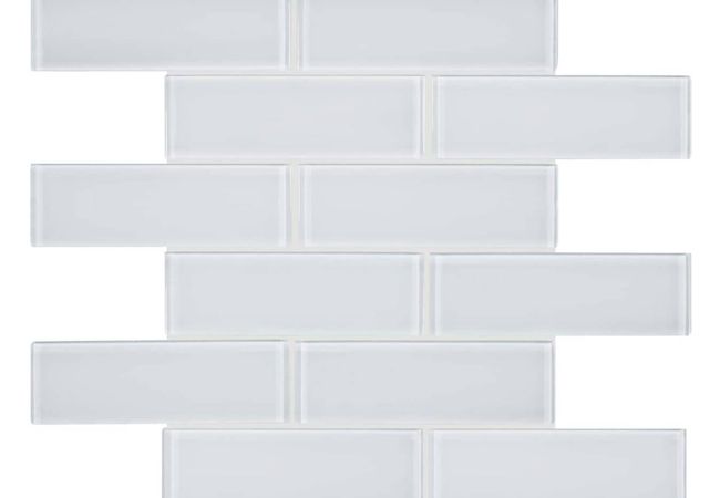Anatolia Tile Element Ice Glass 2 X 6 Brick Mosaic