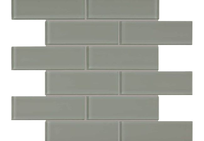 Anatolia Tile Element Smoke Glass 2 X 6 Brick Mosaic