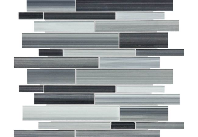 Anatolia Tile Fusion Carbon Random Strip Mosaic