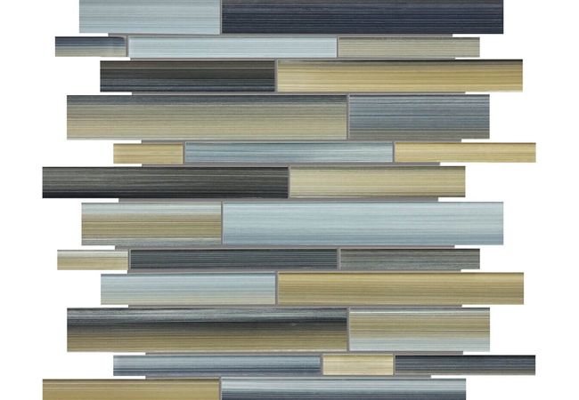 Anatolia Tile Fusion Oxide Random Strip Mosaic