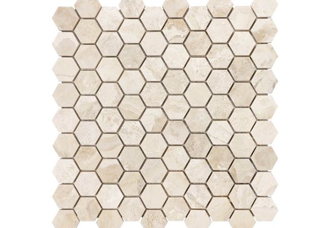 Anatolia Tile Impero Reale 1.25 Hexagon Mosaic Polished / Honed Marble