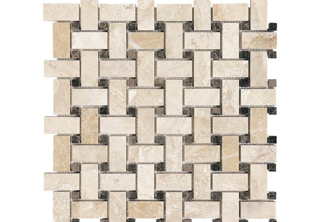 Anatolia Tile Impero Reale Basketweave Mosaic Polished / Honed Marble