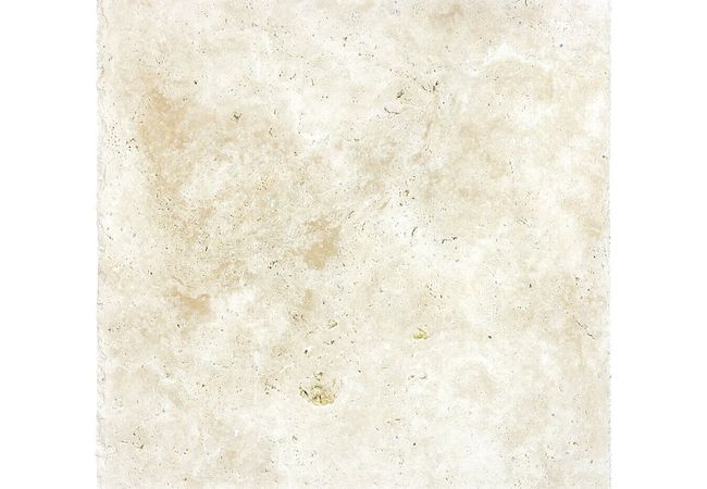 Anatolia Tile Ivory Travertine 16 x 16 Chiseled & Brushed Natural Stone