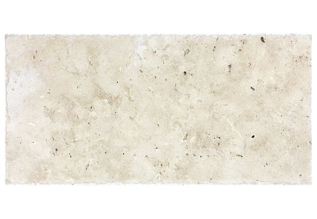 Anatolia Tile Ivory Travertine 8 x 16 Chiseled & Brushed Natural Stone