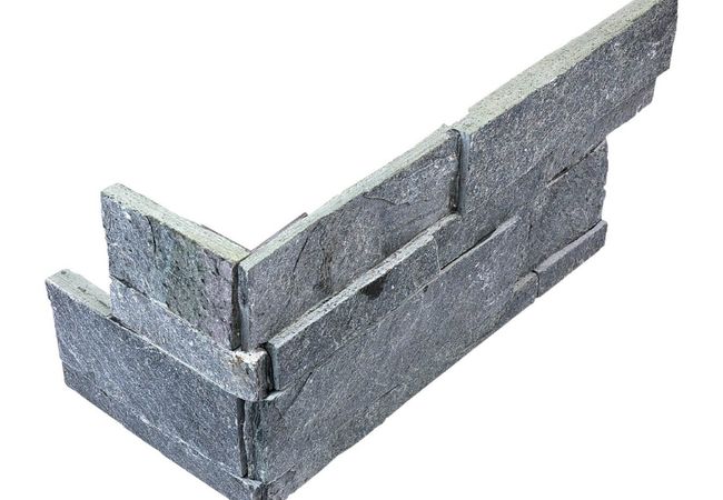 Anatolia Tile Ledgerstone Astro Silver 6 X 18 Assembled Corner