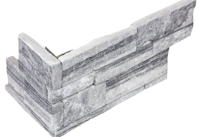 Anatolia Tile Ledgerstone Nordic Crystal 6 x 18 Assembled Corner