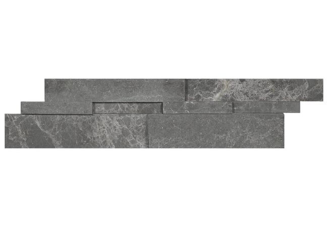 Anatolia Tile Stark Carbon Marble 6 x 24 Cubic Wall Panel Polished Natural Stone