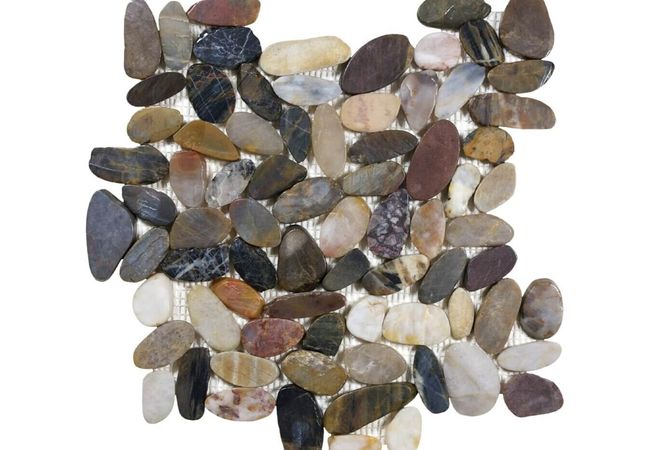 Anatolia Tile Zen Bora Wilderness Flat Pebble Mosaic Polished