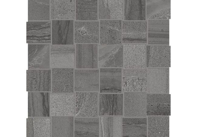 Anatolia Tile Amelia Carbon Porcelain 2 x 2 Basketweave Mosaic Matte