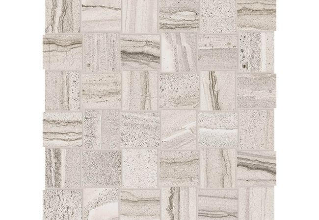 Anatolia Tile Amelia Mist Porcelain 2 x 2 Basketweave Mosaic Matte