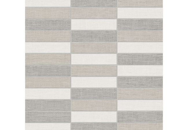 Anatolia Tile Belgian Linen Porcelain Light Blend 1 x 4 Stacked Mosaic