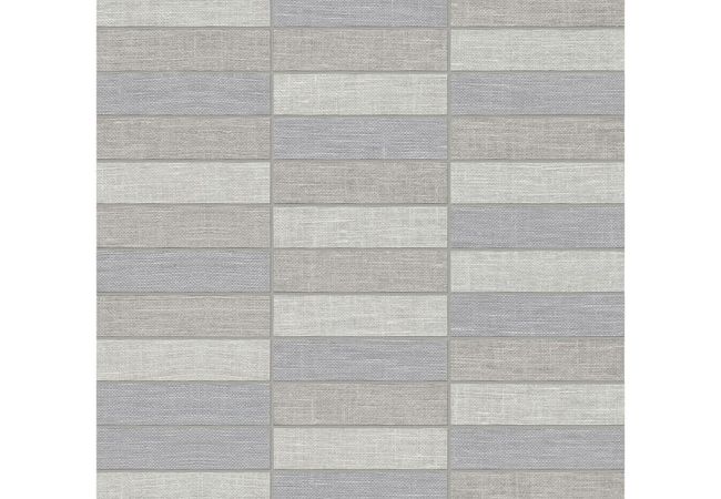 Anatolia Tile Belgian Linen Porcelain Mica Dark Blend 1 x 4 Stacked Mosaic