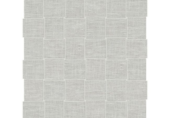 Anatolia Tile Belgian Linen Porcelain Mist 2 x 2 Basketweave Mosaic Matte