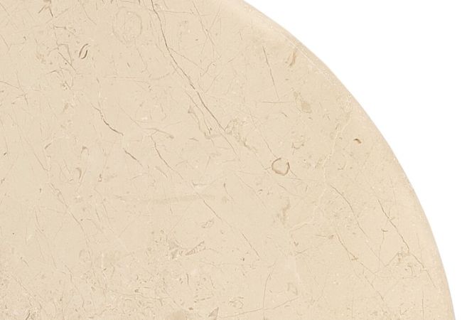 Anatolia Tile Berkshire Crema Marble 9x9 Corner Shelf Polished 33 039 Honed 33 040