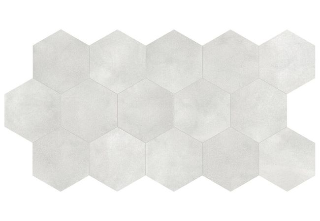 Anatolia Tile Cashmere Porcelain 8.5 In Hexagon Grey Denim Pressed Matte