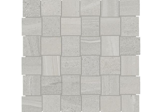 Anatolia Tile Davenport Ash Porcelain 2 x 2 Basketweave Mosaic Matte