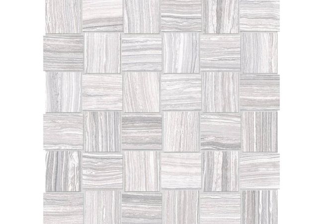 Anatolia Tile Eramosa Ice Porcelain 2 x 2 Basketweave Mosaic Matte