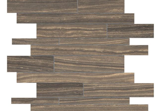 Anatolia Tile Eramosa Natural Porcelain Random Strip Mosaic Matte