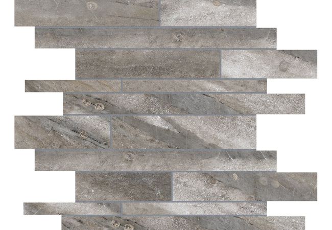 Anatolia Tile Evolution Mica Porcelain Random Strip Mosaic Matte