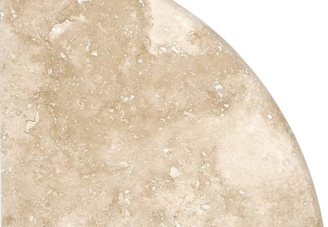 Anatolia Tile Ivory Travertine 9x9 Corner Shelf Honed 33 045