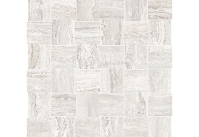 Anatolia Tile Precept Ivory Porcelain 2 X 2 Basketweave Mosaic Matte