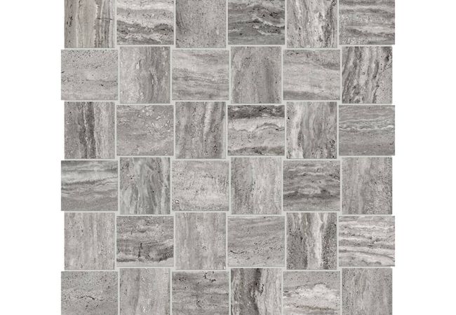 Anatolia Tile Precept Mica Porcelain 2 X 2 Basketweave Mosaic Matte