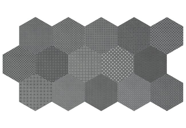 Anatolia Tile Silk Porcelain 8.5 In Hexagon Blend Pressed Matte