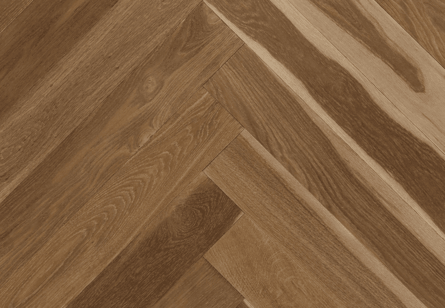 Biyork Floors Nouveau 7 Bespoke European Oak Herringbone Hidden Cabin