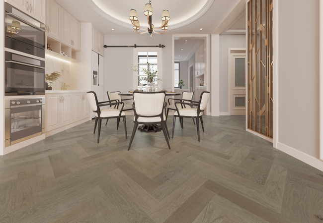 Biyork Floors Nouveau 7 Bespoke European Oak Herringbone Rooftop Loft view 2