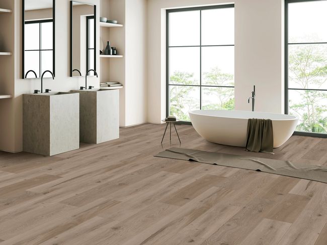Coretec Retro Revival Smoky Linen Oak Luxury Vinyl Plank view 2