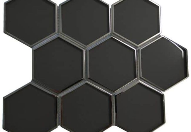 Ciot Tile 2.95'' Hexanium Black Caviar