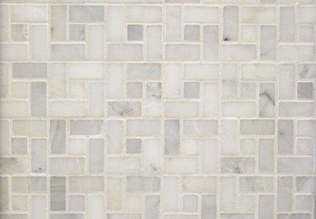 Ciot Tile Classic White Lattice Mosaic Polished