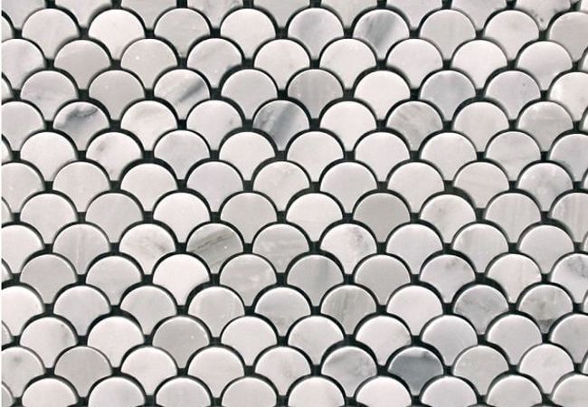 Ciot Tile Classic White Teardrop Mosaic Polished