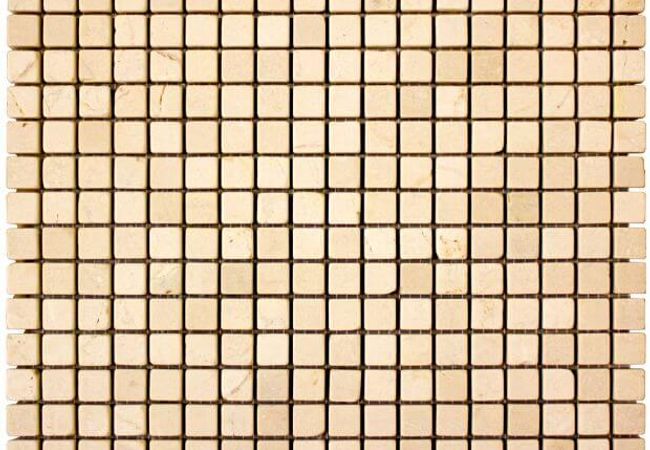 Ciot Tile Crema Marfil Square Tumbled 5/8''x5/8''
