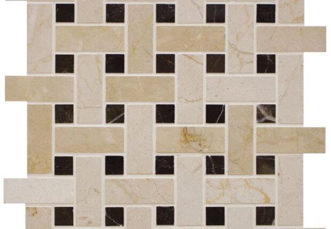 Ciot Tile Crema Marfil/Laurent Brown Basketweave Polished