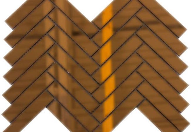 Ciot Tile Mirror Herringbone Bronze 1''x4''