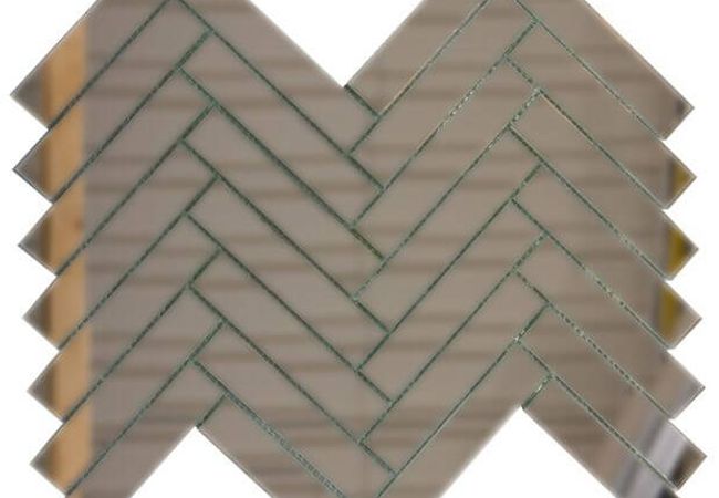 Ciot Tile Mirror Herringbone Clear 1''x4''
