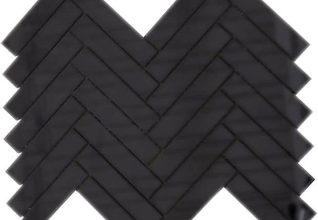 Ciot Tile Mirror Herringbone Pewter 1''x4''