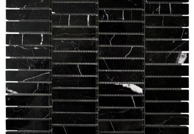 Ciot Tile Nero Marquina Brick M Polished 3/4''x3''